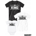 Family t-shirts KING, QUEEN and PRINCE ♛